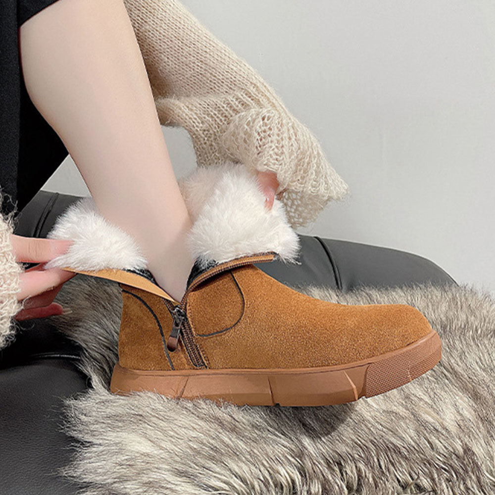 Saphirvogel™ Winter warme dicke Plüsch Seite Reißverschluss Schneestiefel