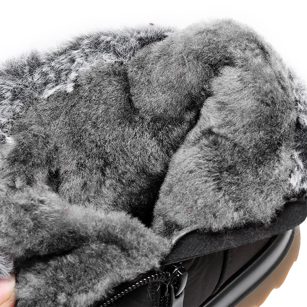 Shobous Women's Winter Waterproof Non-Slip Fleece Snow Boots