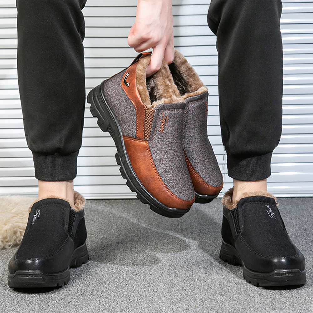 Typared Men's Casual Fleece Non-Slip Loafers