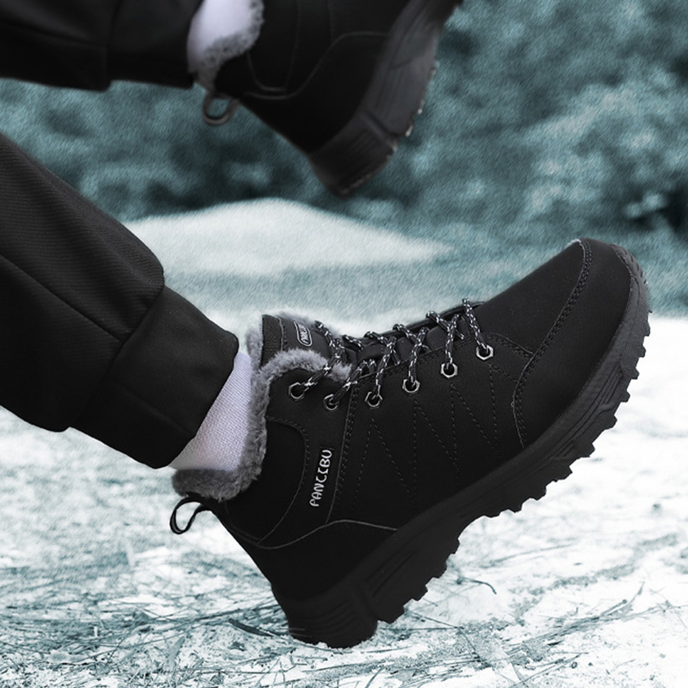 Saphirvogel™ Herren Winter Schnürsenkel Fleece Wanderschuhe