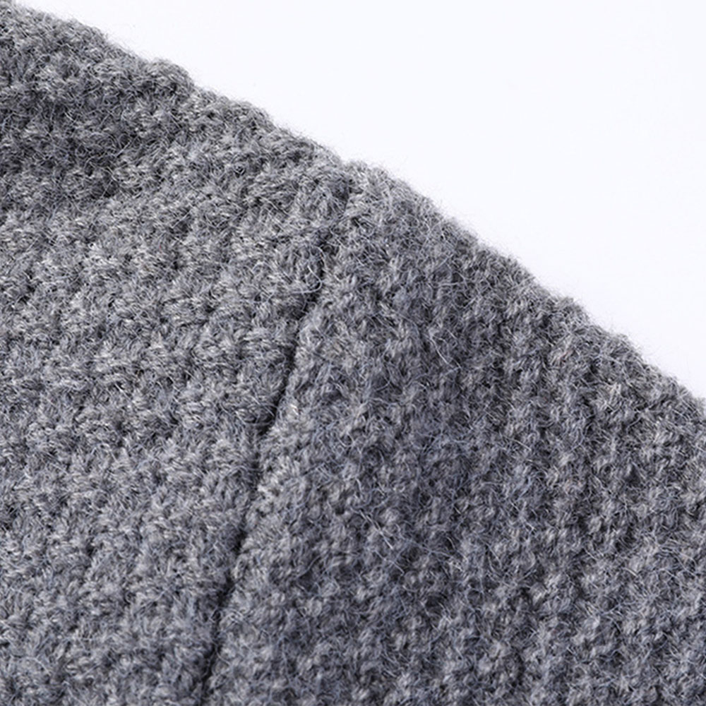 Saphirvogel™ Herren Twist Stehkragen Knopf-Taschen-Strickjacke Pullover