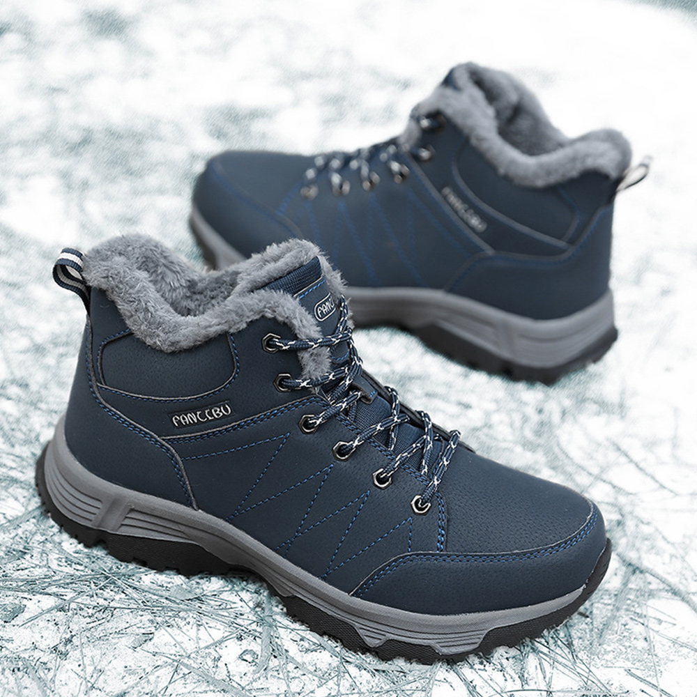 Saphirvogel™ Herren Winter Schnürsenkel Fleece Wanderschuhe