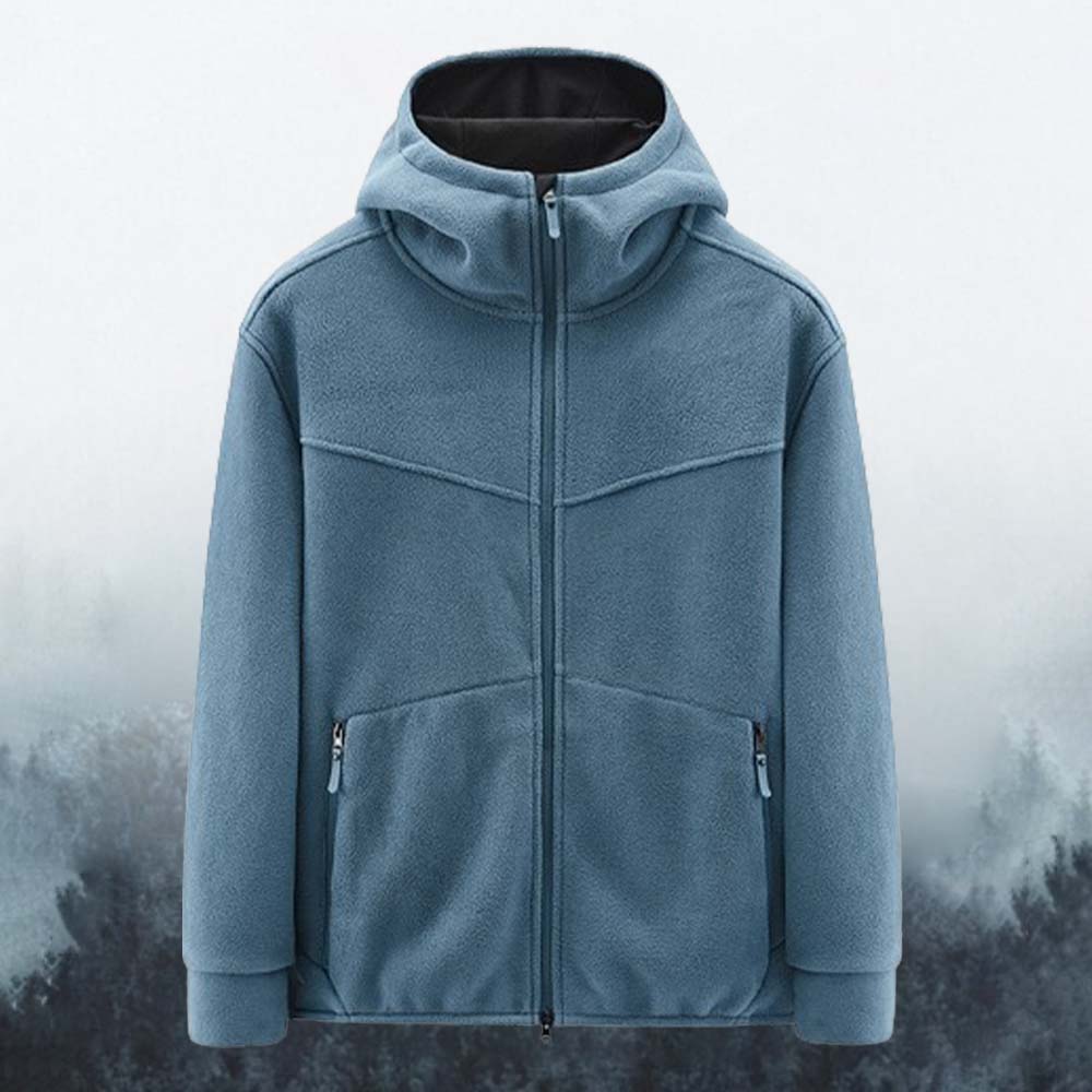 Saphirvogel™ Fleece Einfarbige Herren Outdoor Jacke