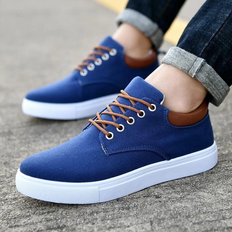 Shobous Men's Casual Versatile Canvas Shoes
