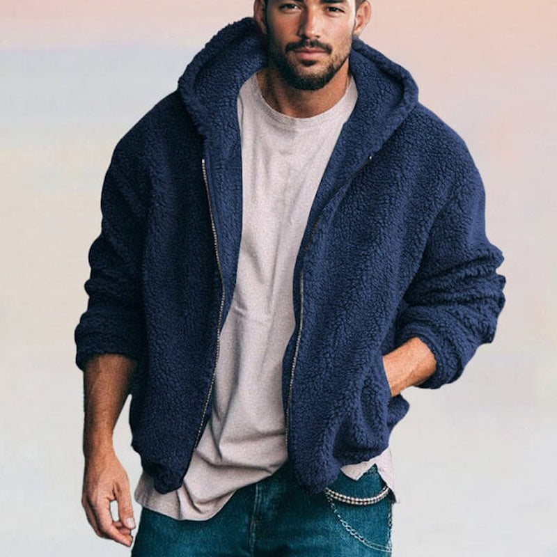 Saphirvogel™ Stylische dicke Fleece-Kapuzenjacke