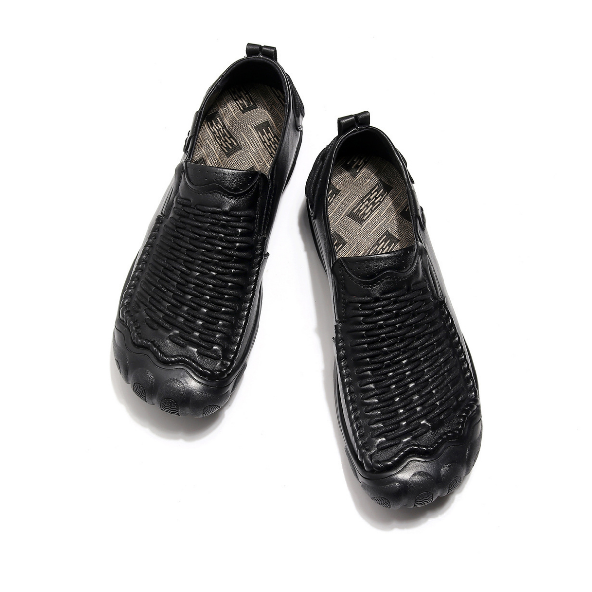 Men’s Premium Handwoven Leather Slip-On Loafers