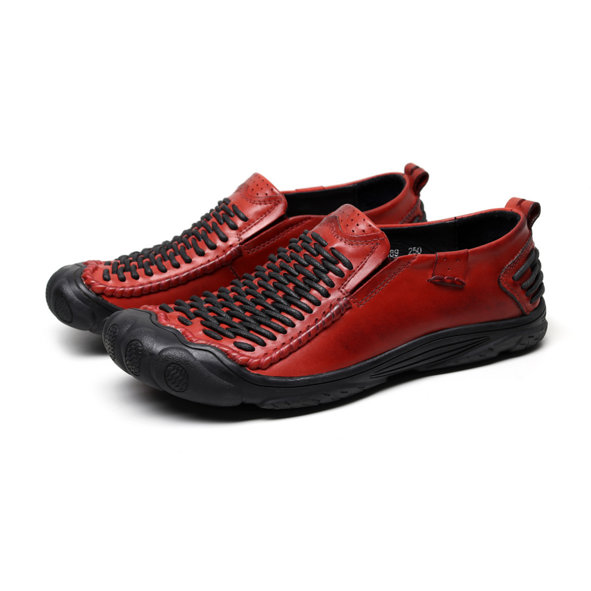 Men’s Premium Handwoven Leather Slip-On Loafers