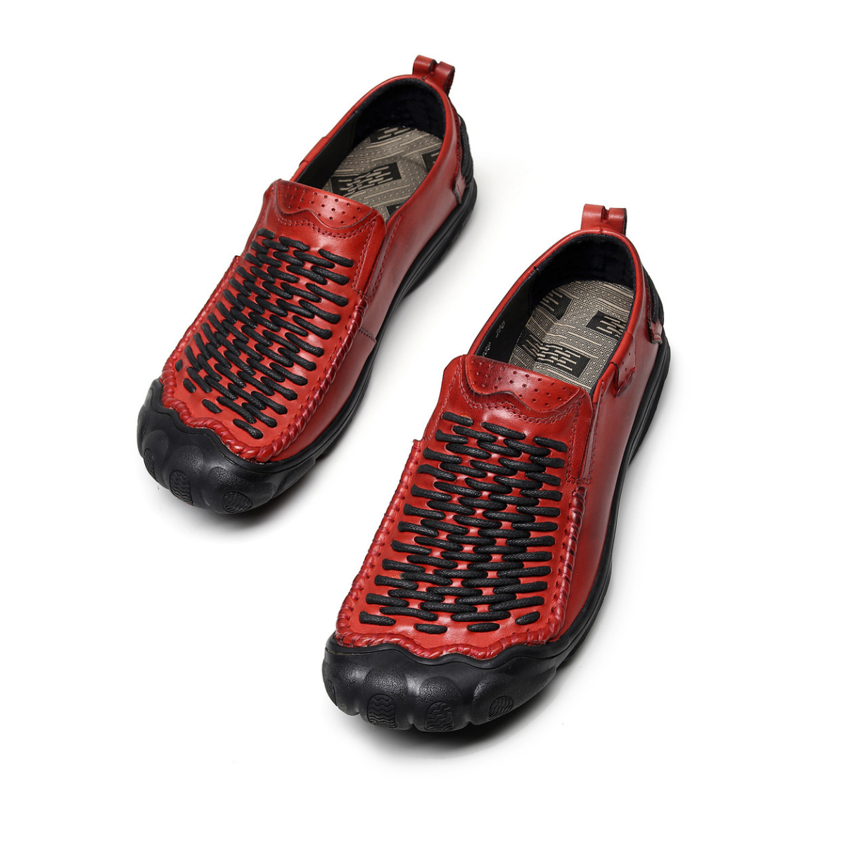 Men’s Premium Handwoven Leather Slip-On Loafers