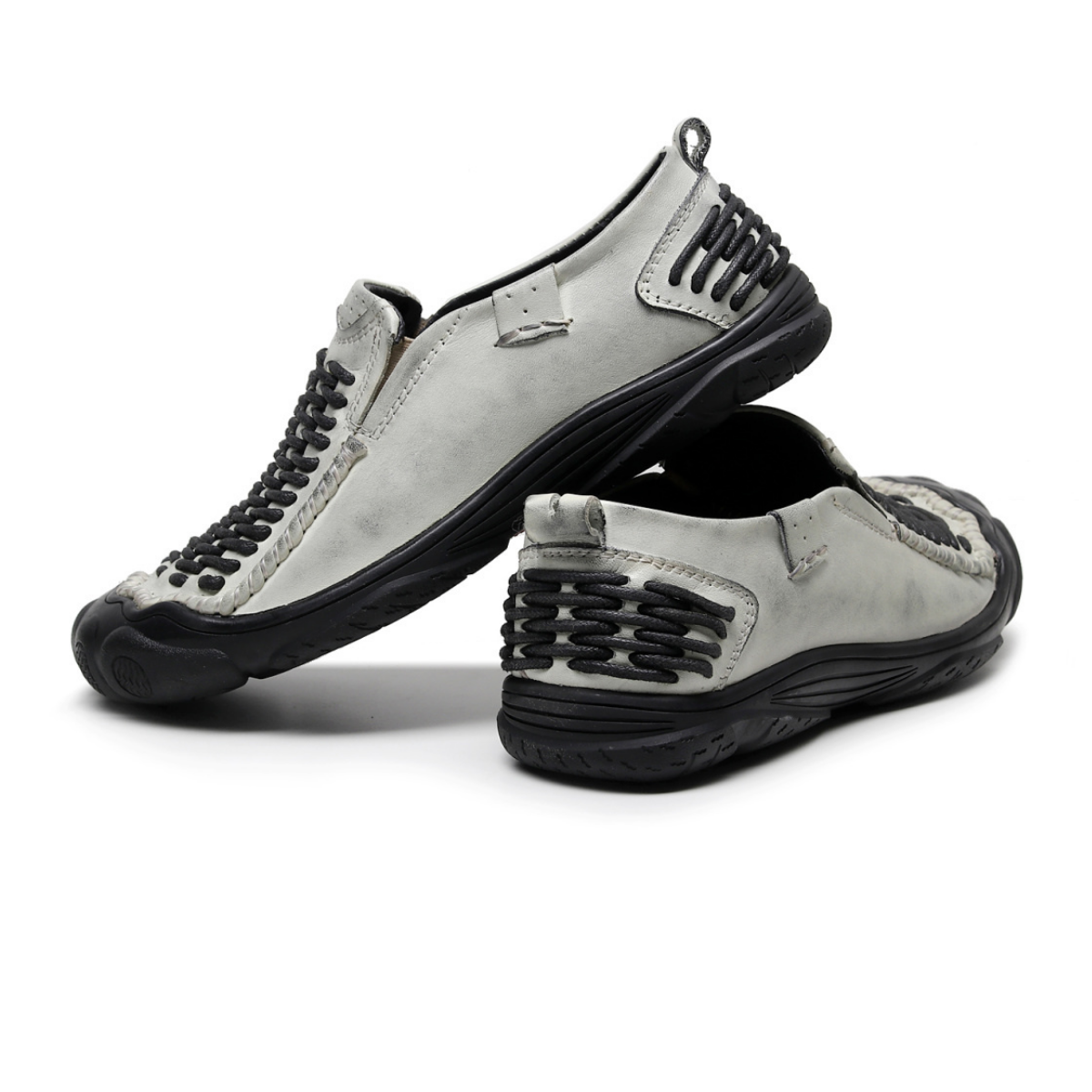 Men’s Premium Handwoven Leather Slip-On Loafers