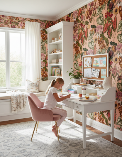 Cali Tropicale Wallpaper, peach