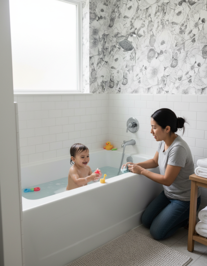 Floral Reverie Wallpaper, black and white