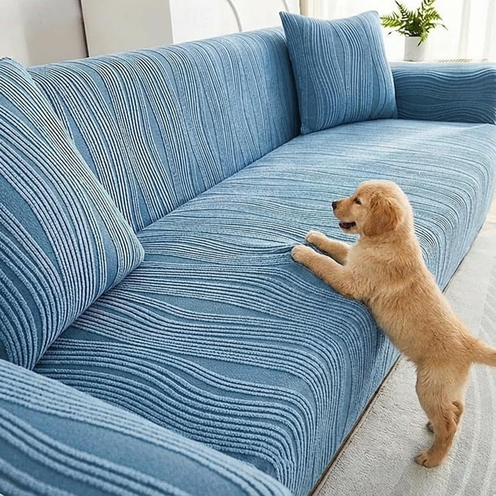 Jacquard Stretch Sofa Cover Slipcover For Dogs, Anti-Scratch