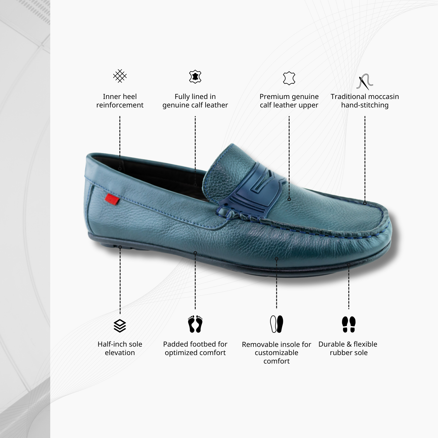 Men's Classic Handcrafted Calf Leather Shoes-ENJOYHOMETECH