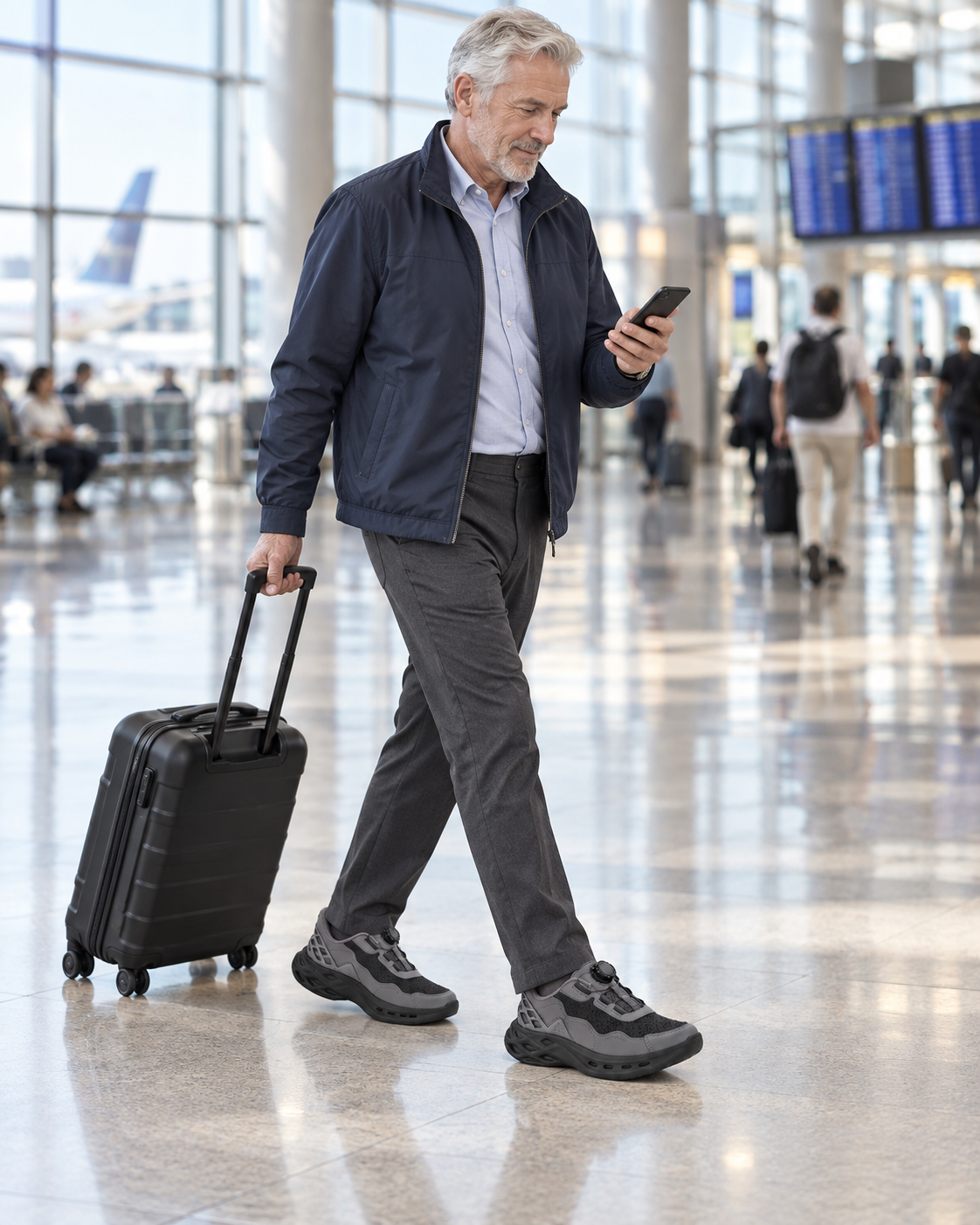 Travel day wearing StepReady shoes