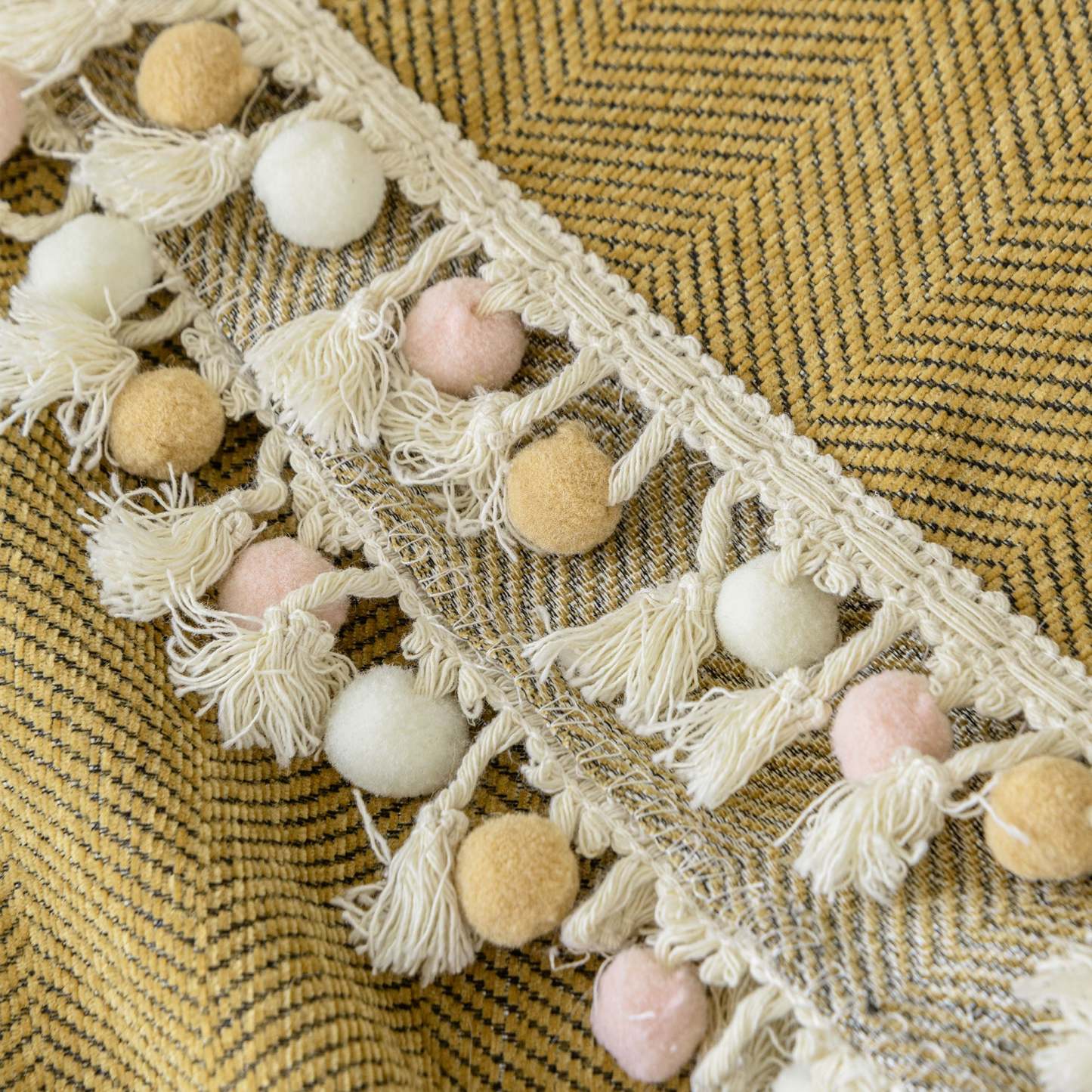 Pet Friendly Herringbone Tassel Luxe Sofa/Couch Cover - Limited Time Offer