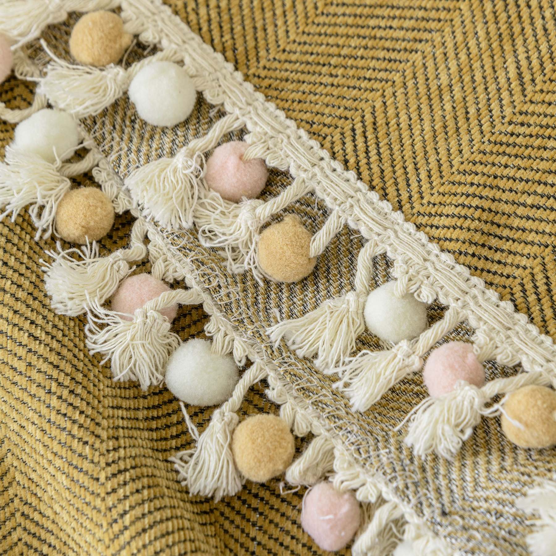 Pet Friendly Herringbone Tassel Luxe Sofa/Couch Cover - Limited Time Offer