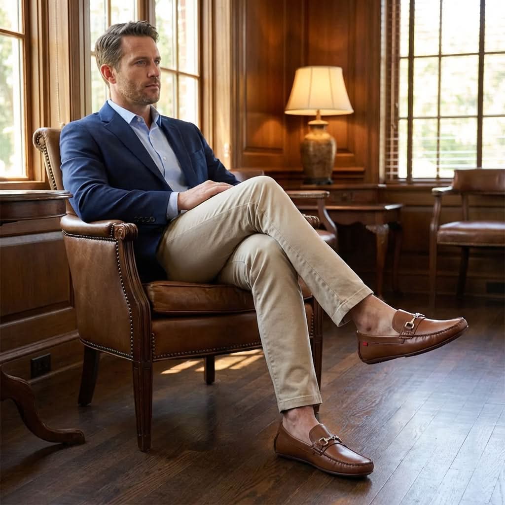 Park Ave 2" Men's Classic Calf Leather Shoes -ENJOYHOMETECH