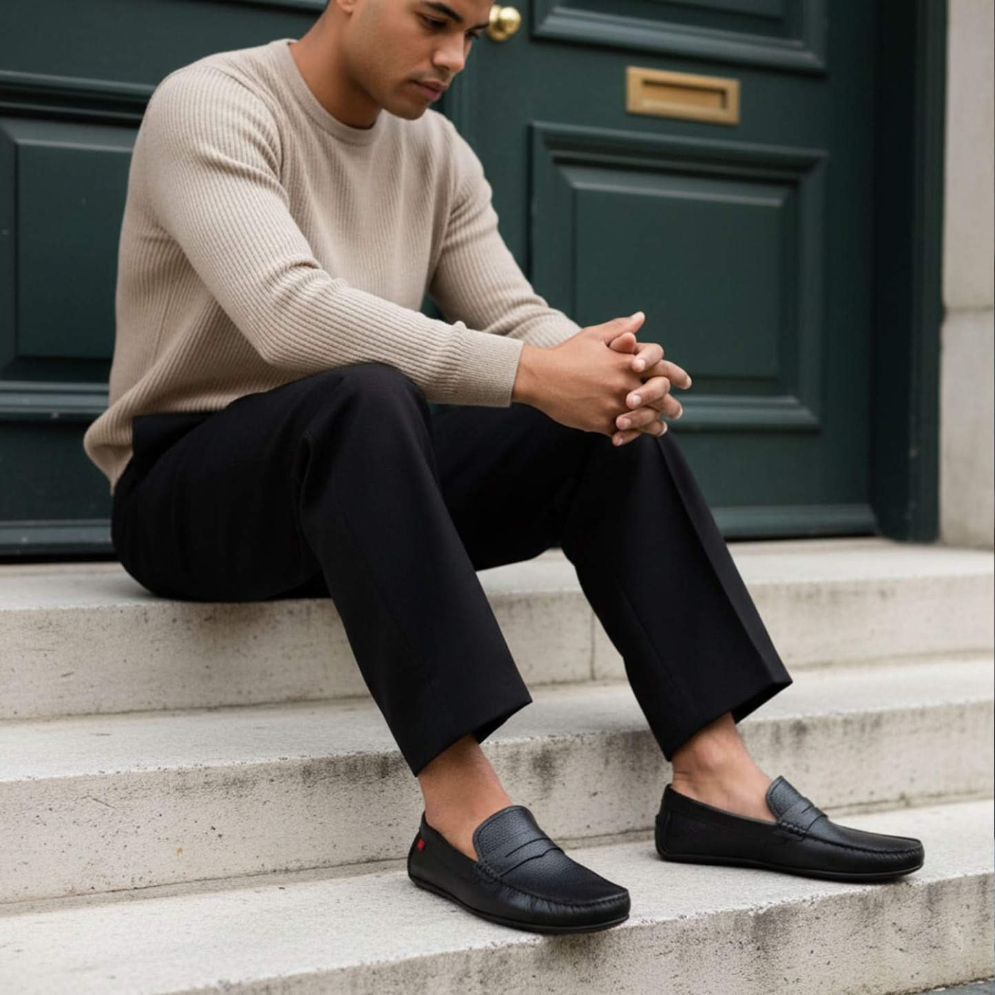 "Union 4.0" Men's Classic Handcrafted Calf Leather Driving Mocs-ENJOYHOMETECH