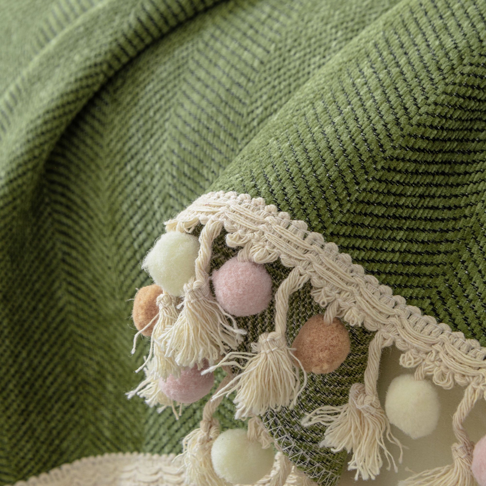 Pet Friendly Herringbone Tassel Luxe Sofa/Couch Cover - Limited Time Offer