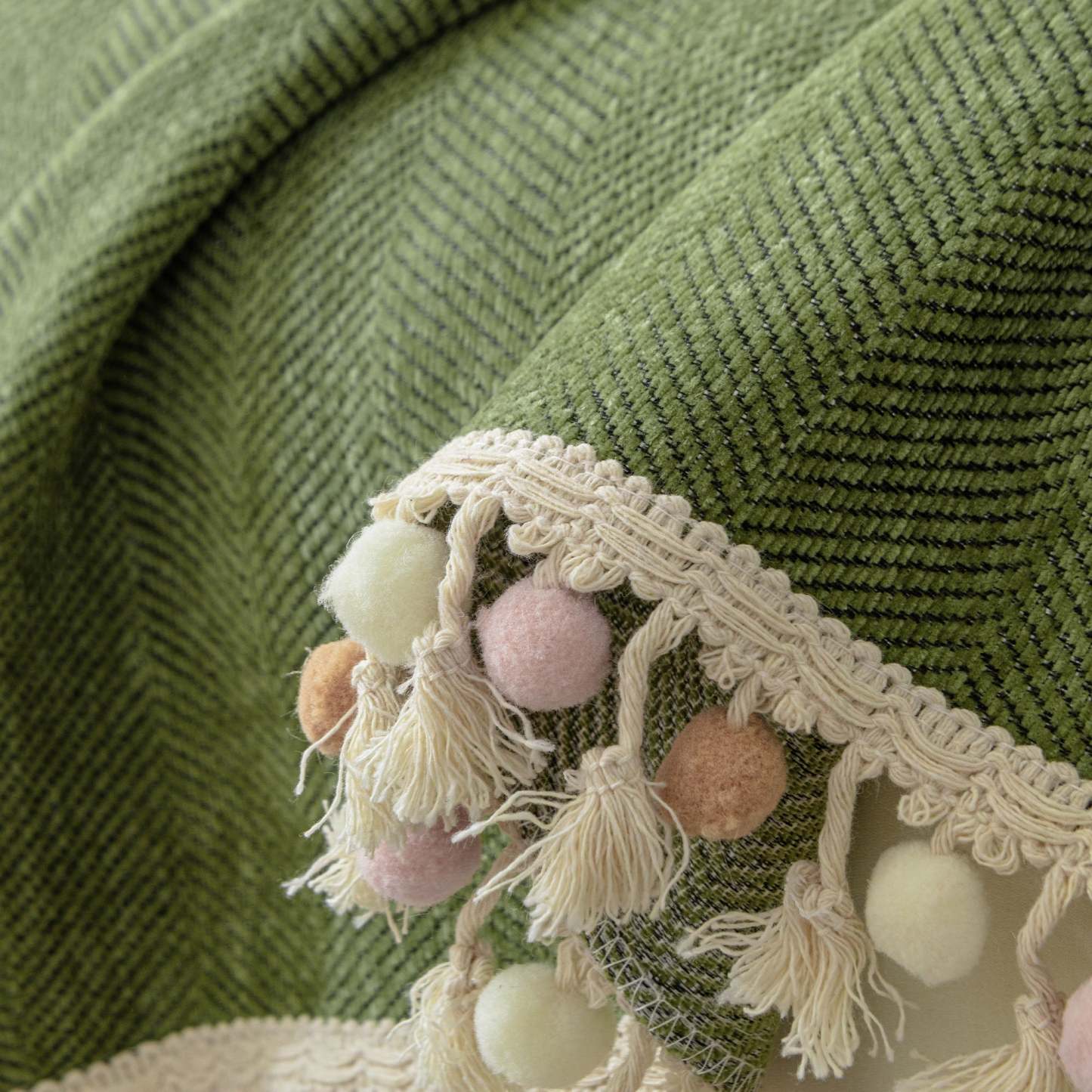 Pet Friendly Herringbone Tassel Luxe Sofa/Couch Cover - Limited Time Offer