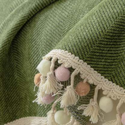 Pet Friendly Herringbone Tassel Luxe Sofa/Couch Cover - Limited Time Offer