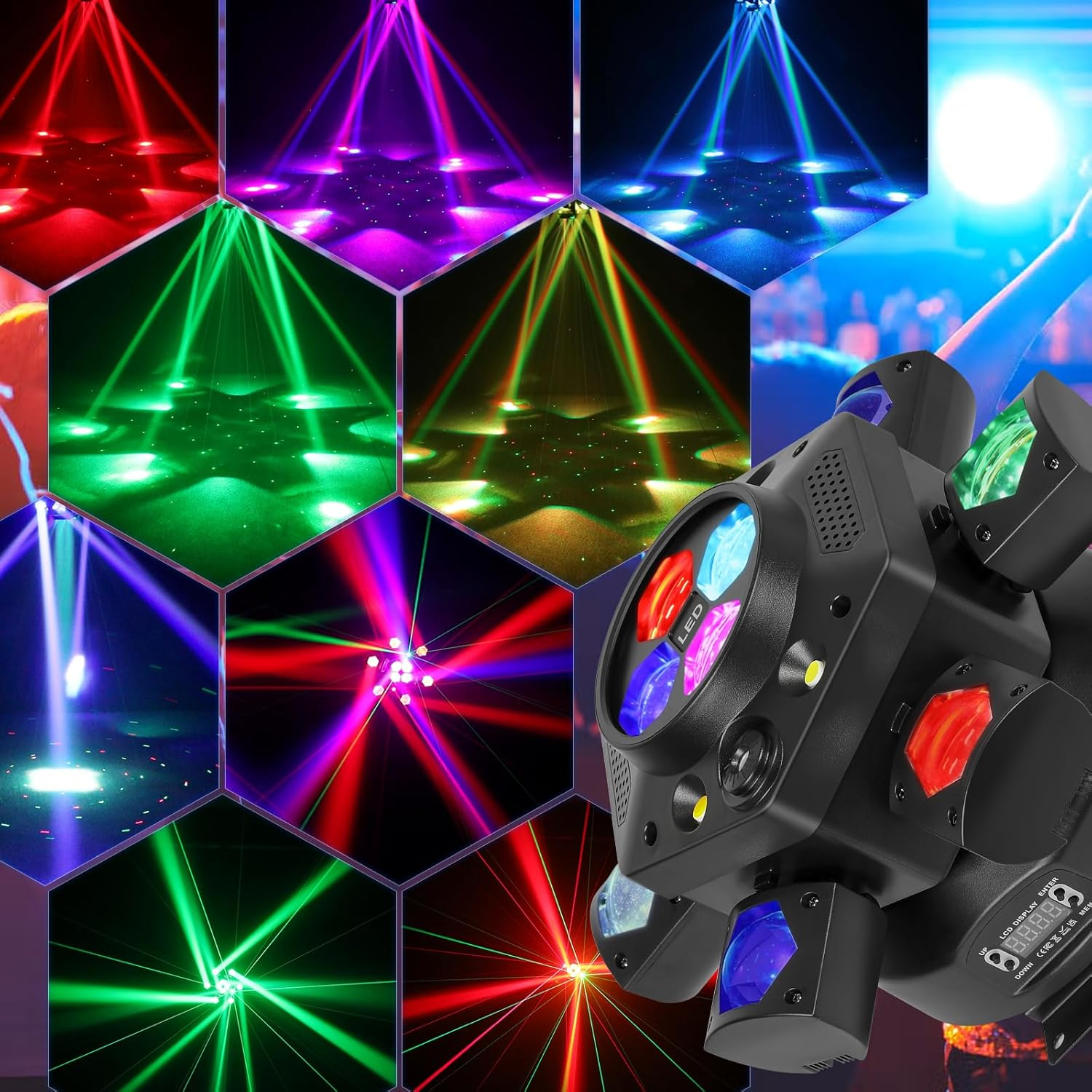 150W six-arm bee eye stage light-E3