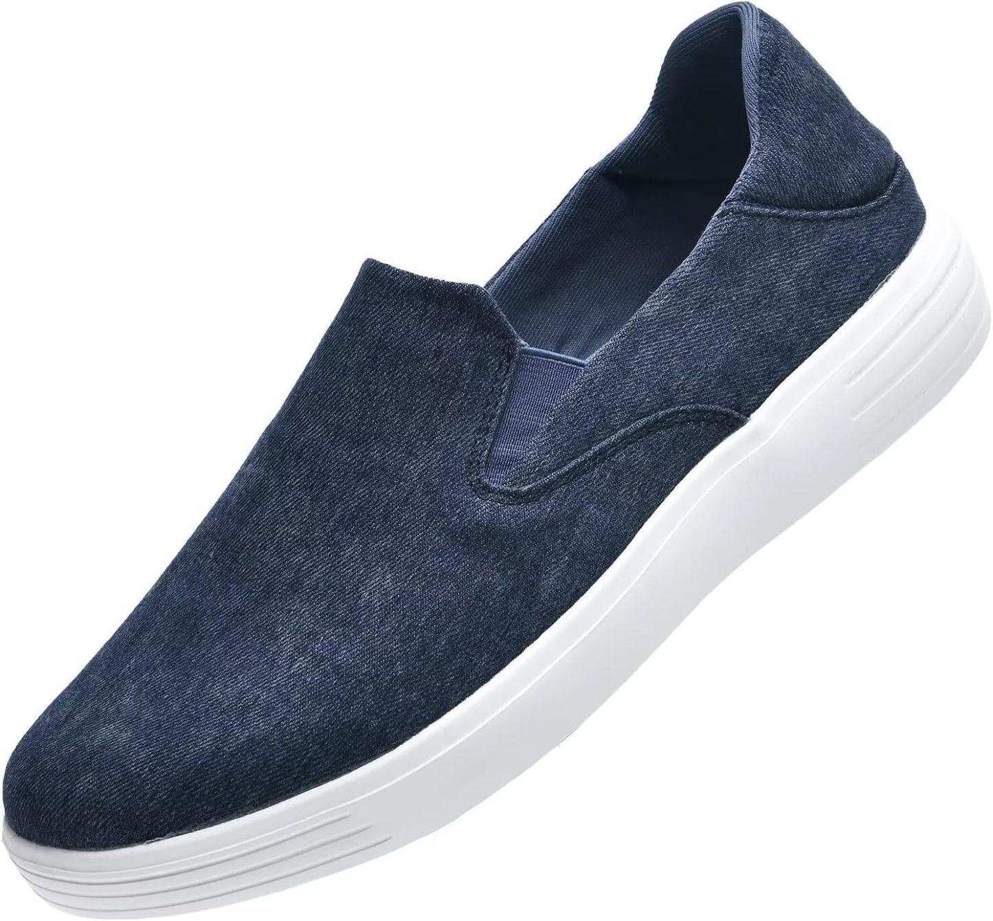 konhill Mens Slip On Loafers Sneakers - Casual Knit Walking Shoes for Men, Lightweight Breathable Memory Foam Boat Shoes, Comfortable Slip-On Driving Loafers for Work Travel Beach