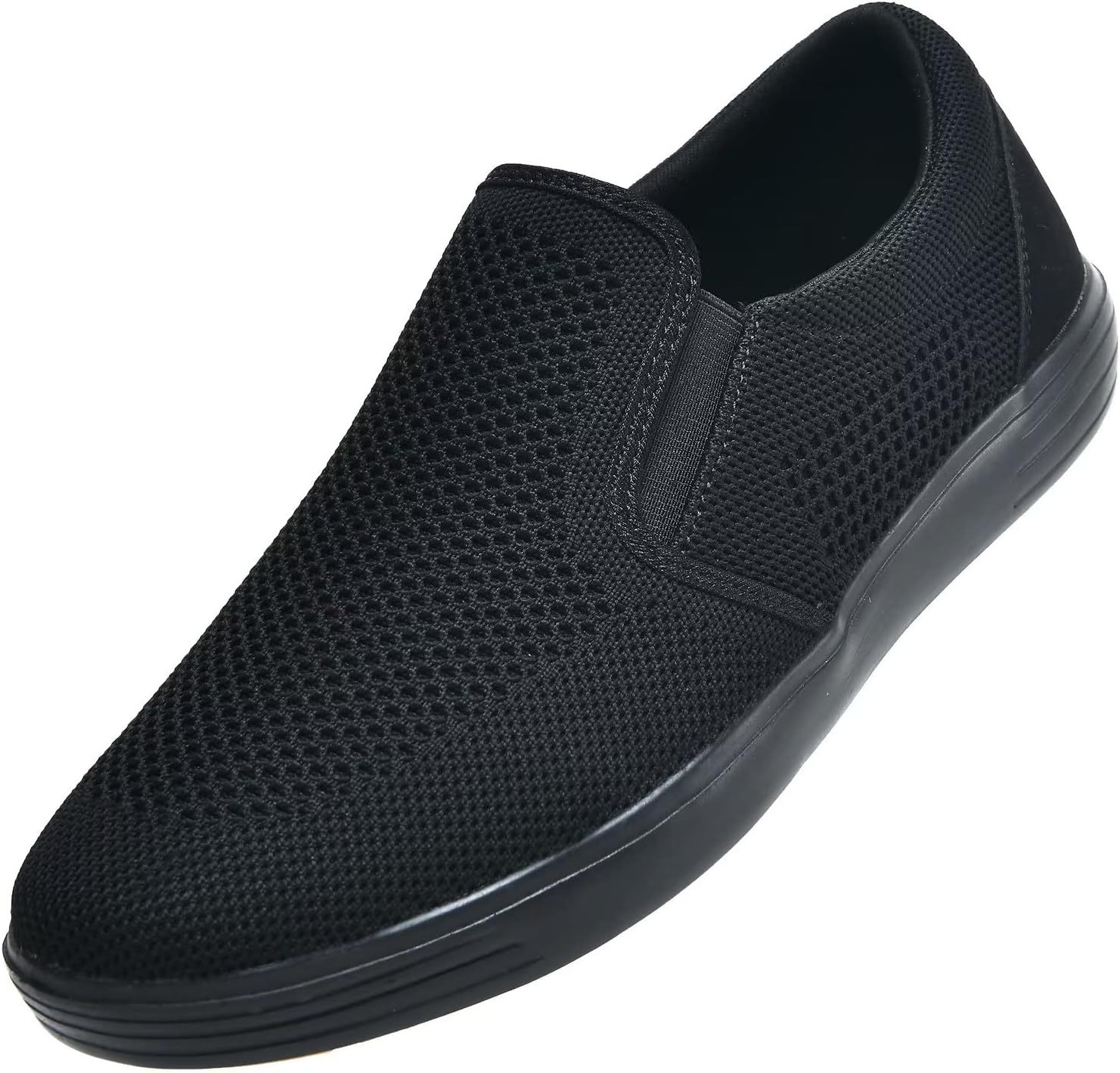 konhill Mens Slip On Loafers Sneakers - Casual Knit Walking Shoes for Men, Lightweight Breathable Memory Foam Boat Shoes, Comfortable Slip-On Driving Loafers for Work Travel Beach