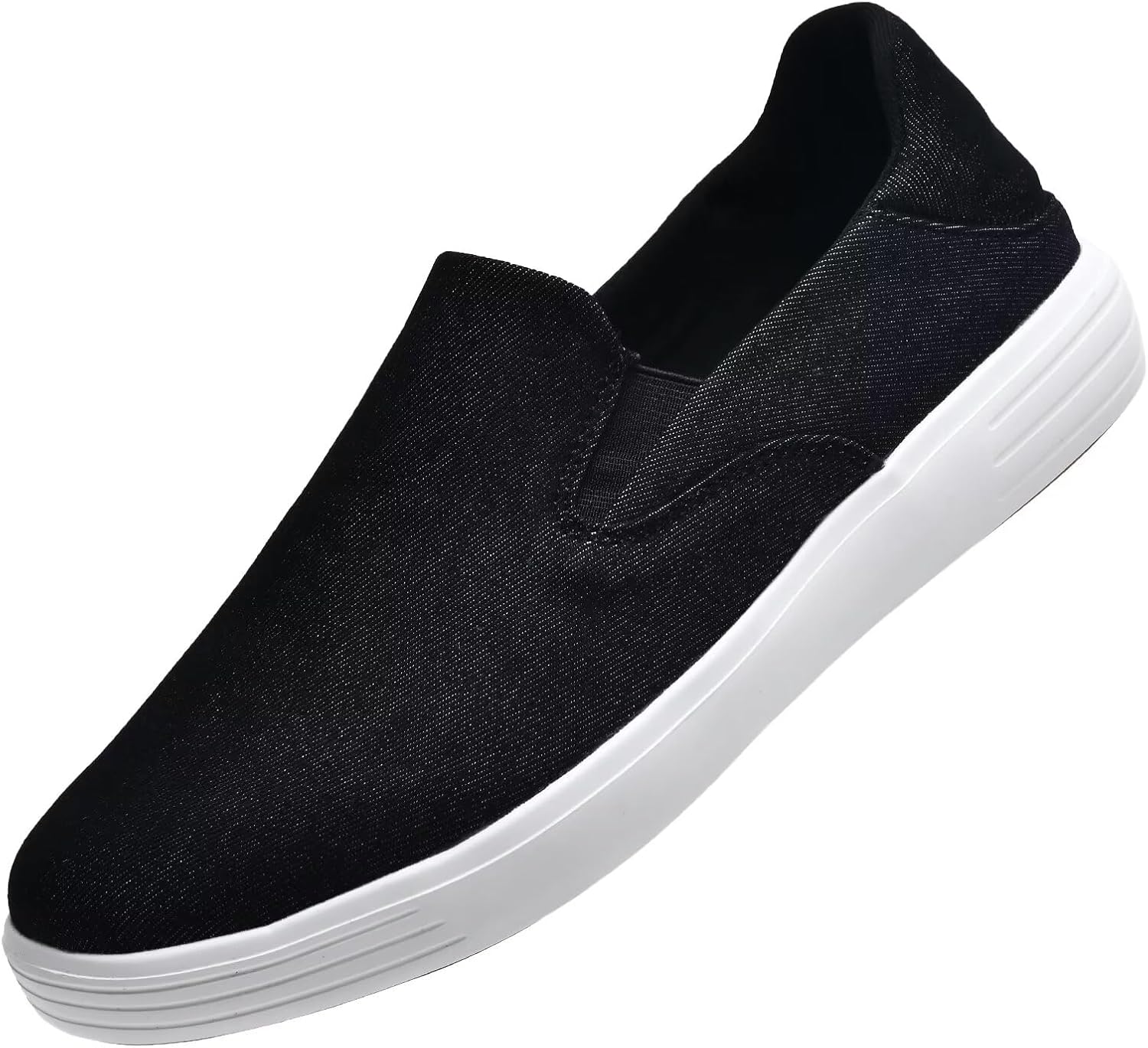 konhill Mens Slip On Loafers Sneakers - Casual Knit Walking Shoes for Men, Lightweight Breathable Memory Foam Boat Shoes, Comfortable Slip-On Driving Loafers for Work Travel Beach