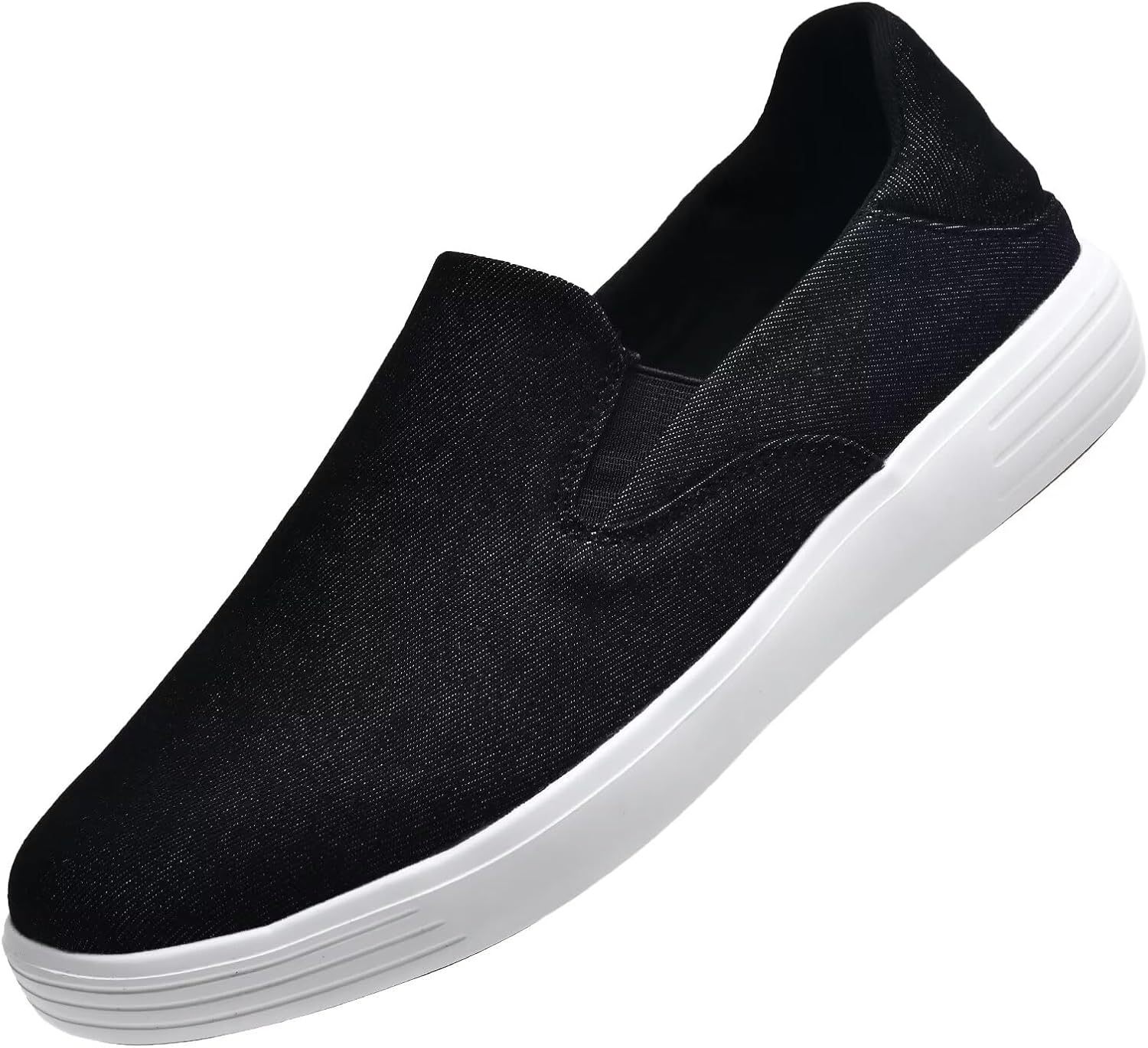 konhill Mens Slip On Loafers Sneakers - Casual Knit Walking Shoes for Men, Lightweight Breathable Memory Foam Boat Shoes, Comfortable Slip-On Driving Loafers for Work Travel Beach