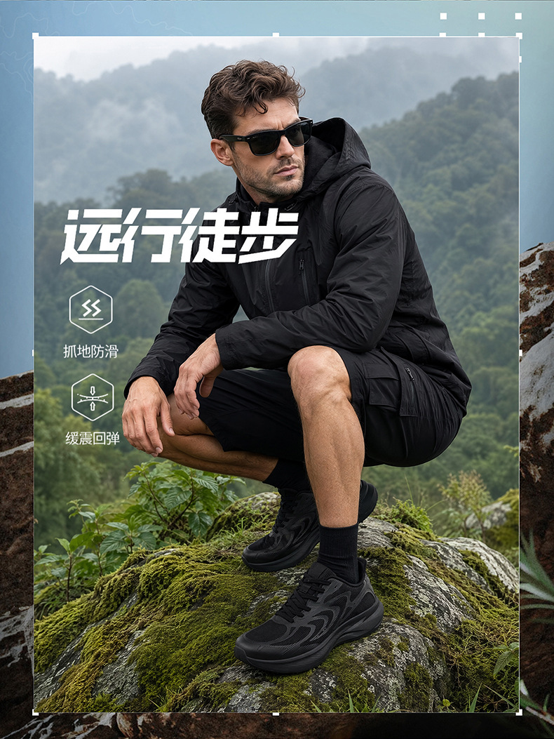 外贸宽脚鞋男新款加宽4E宽楦户外运动鞋轻便跑步鞋轻便舒适减震男