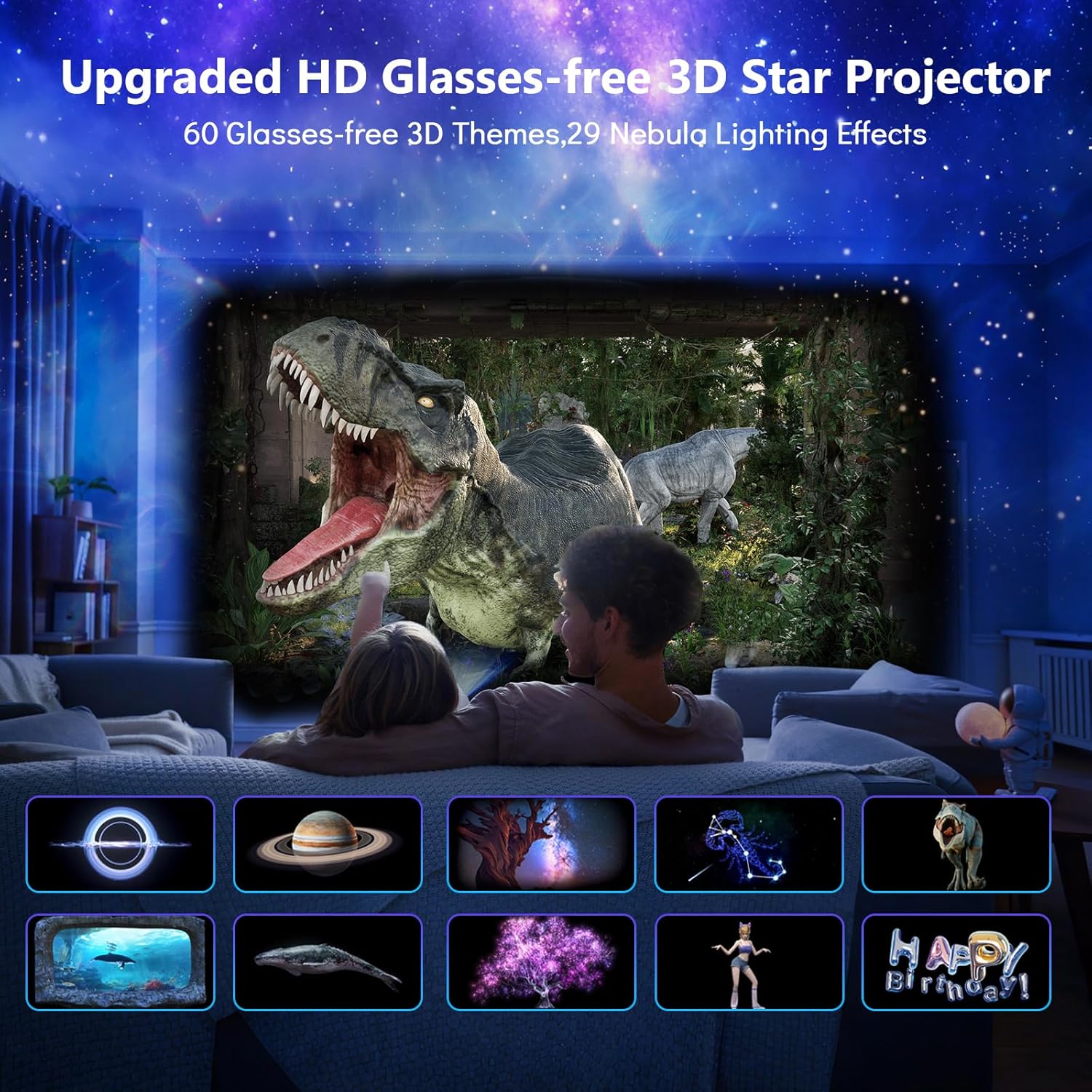 Glasses-Free 3D Holographic Projector