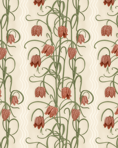 SAMPLE SALE! Campanas Wallpaper, neutral and burnt orange, LUXE traditional, three 19in x 8ft rolls