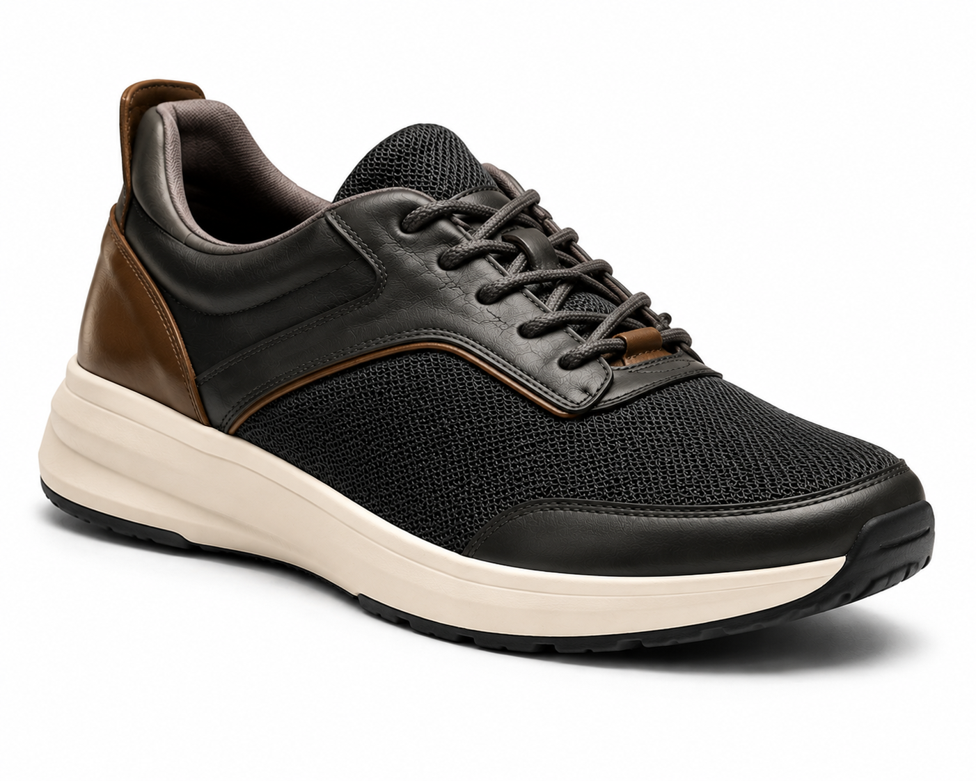StepReady™ Leather-Trim Walker — Hands-Free Comfort Walking Shoes