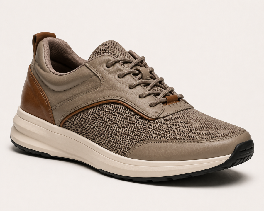 StepReady™ Leather-Trim Walker — Hands-Free Comfort Walking Shoes