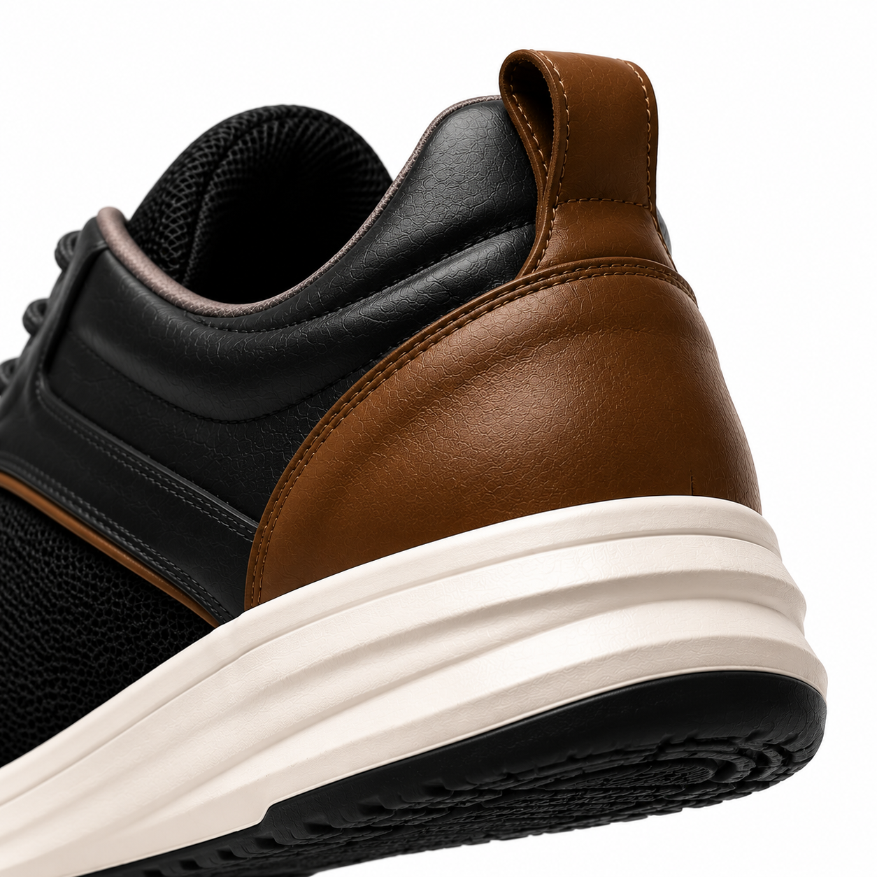 StepReady™ Leather-Trim Walker — Hands-Free Comfort Walking Shoes