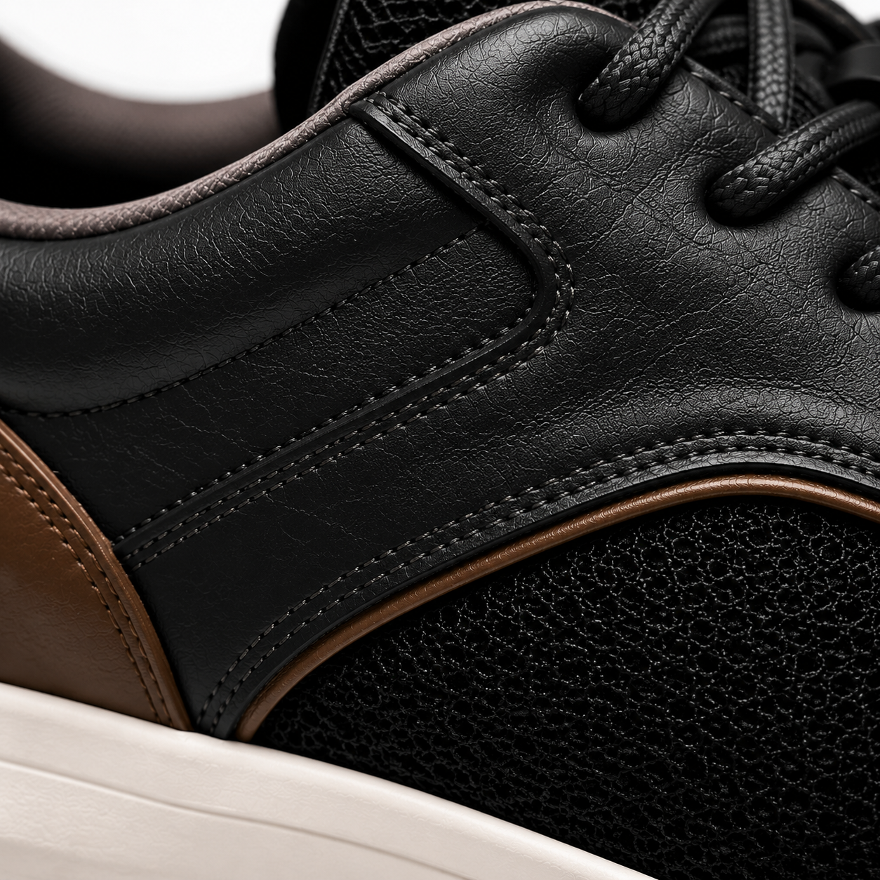 StepReady™ Leather-Trim Walker — Hands-Free Comfort Walking Shoes