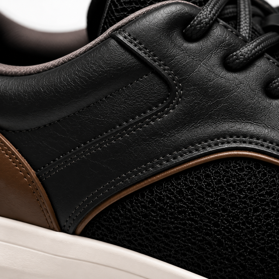 StepReady™ Leather-Trim Walker — Hands-Free Comfort Walking Shoes