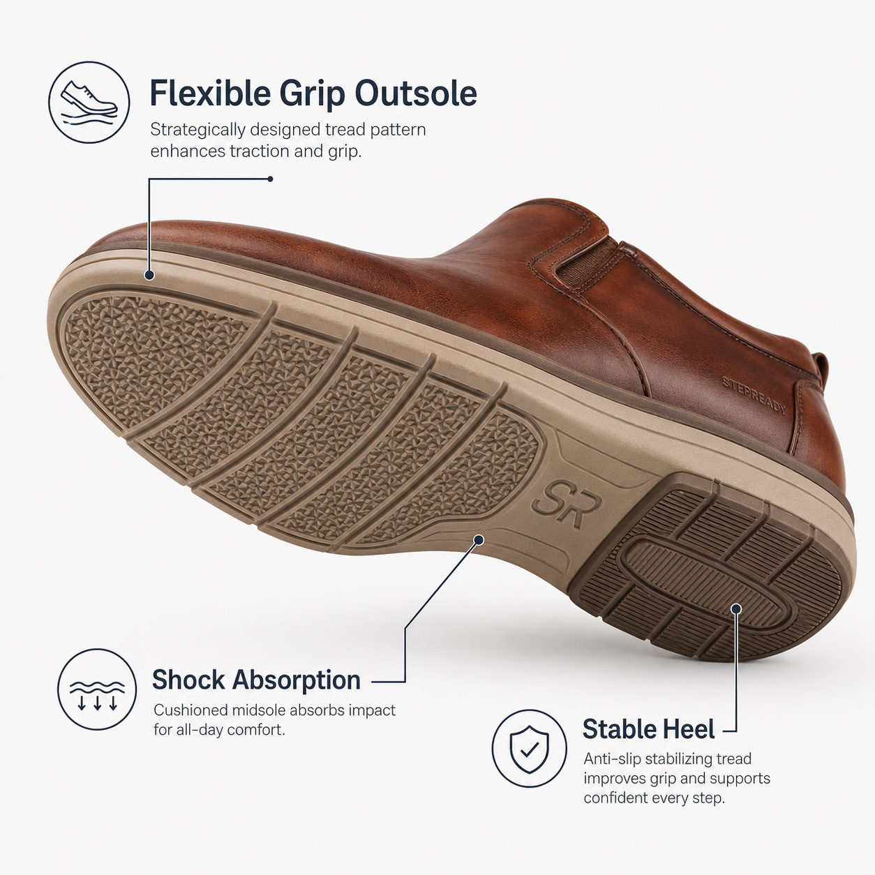 STEPREADY™ Hands-Free Genuine Leather Loafer