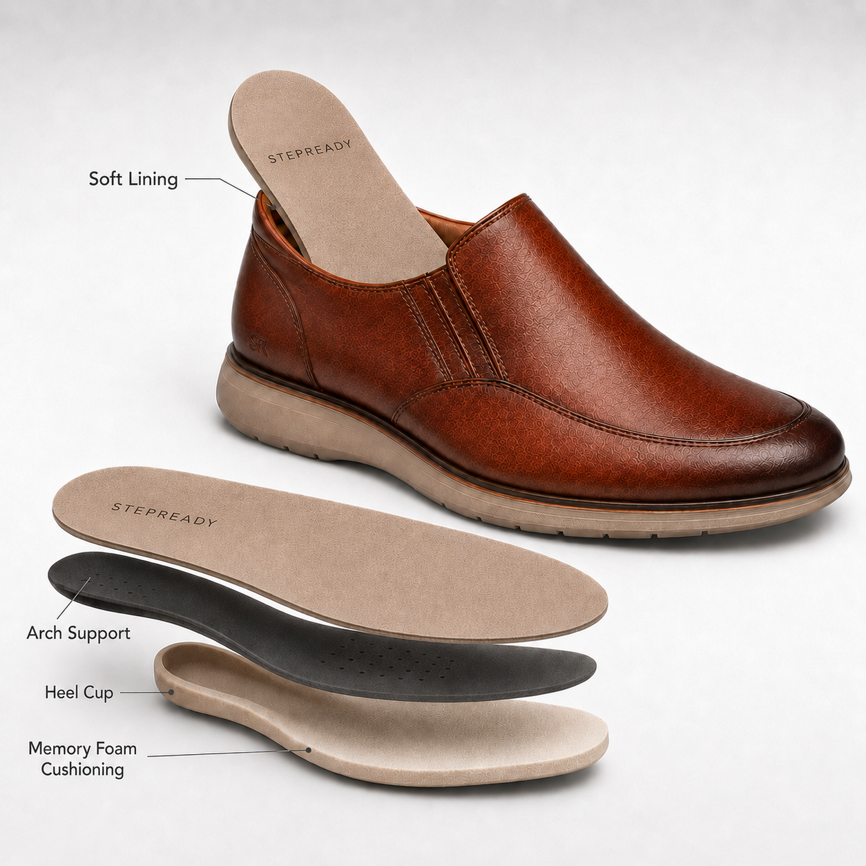 STEPREADY™ Hands-Free Genuine Leather Loafer
