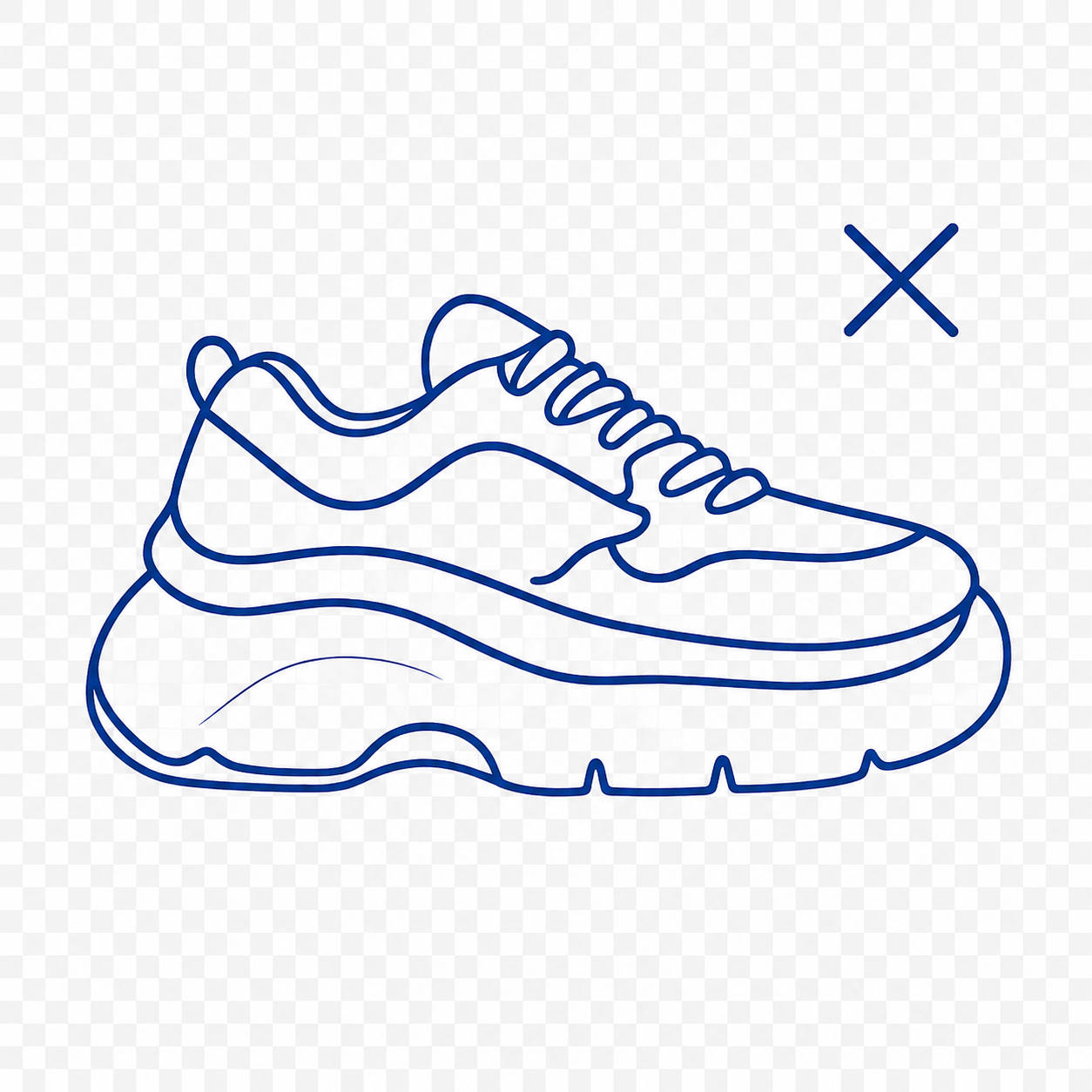Bulky old comfort shoe icon