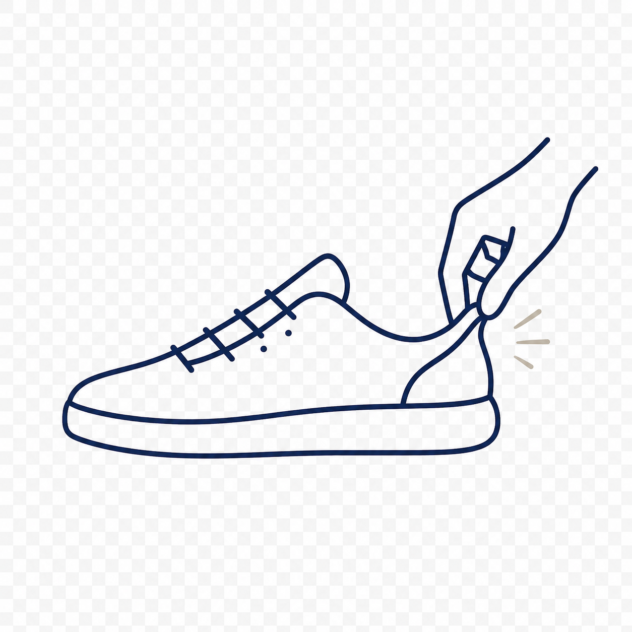Hard to put on shoe icon