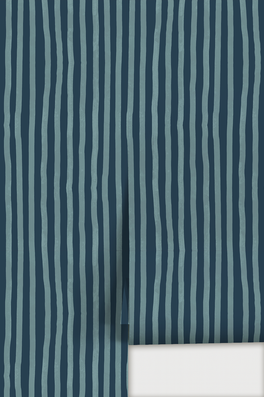 Dolce Stripe Wallpaper, navy and light blue