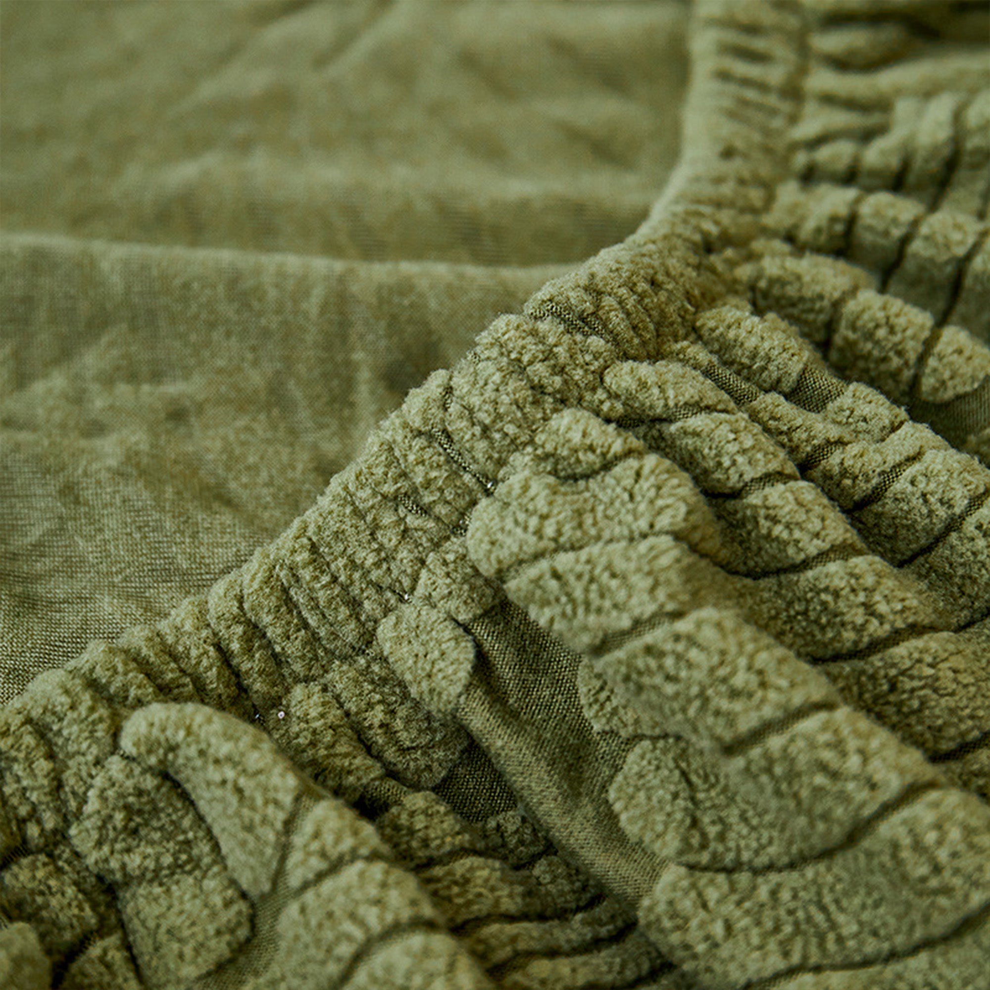 Modern Leaf Velvet Jacquard Stretch Sofa Cover – Waterproof, Pet Friendly & Durable, Full Wrap Design