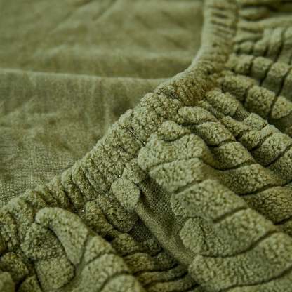 Modern Leaf Velvet Jacquard Stretch Sofa Cover – Waterproof, Pet Friendly & Durable, Full Wrap Design