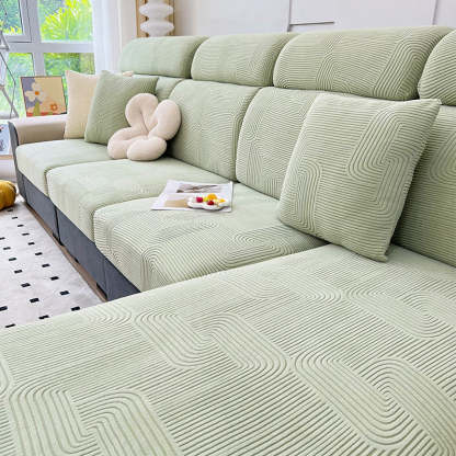 Serene Maze Stretch Sofa Cover – Anti-Scratch, Full-Cover Pet Protector