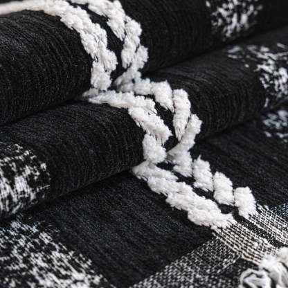 Textured Stripes Contemporary Soft Pet-Friendly Durable Sofa Cover – Machine Washable Minimalist Throw Couch Protection