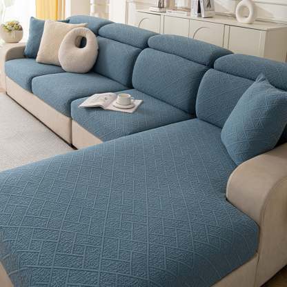 Luxury Diamond Knit Stretch Sofa Cover– Anti-Scratch, Full-Cover Pet Protector