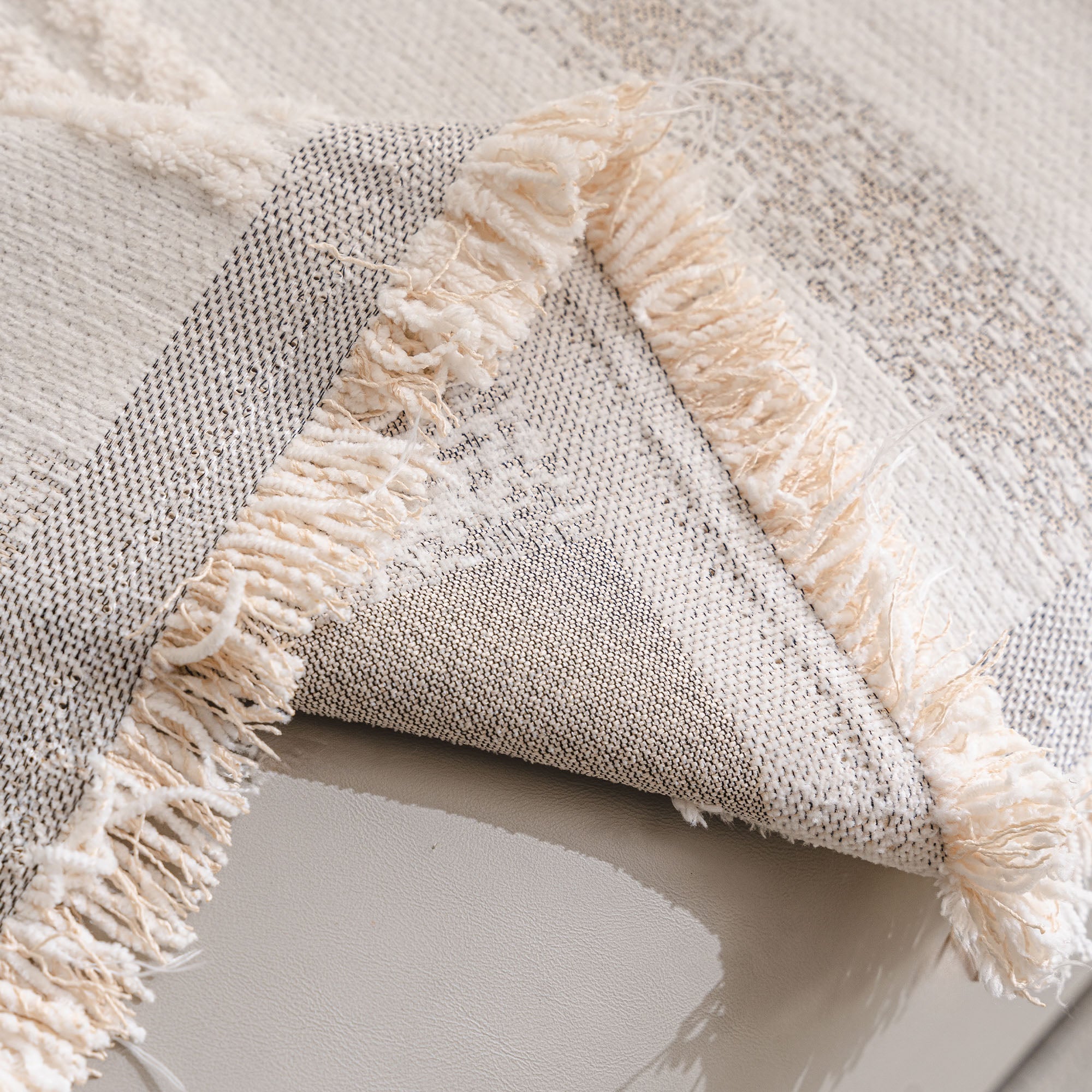 Textured Stripes Contemporary Soft Pet-Friendly Durable Sofa Cover – Machine Washable Minimalist Throw Couch Protection