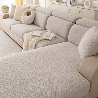 Luxury Diamond Knit Stretch Sofa Cover– Anti-Scratch, Full-Cover Pet Protector